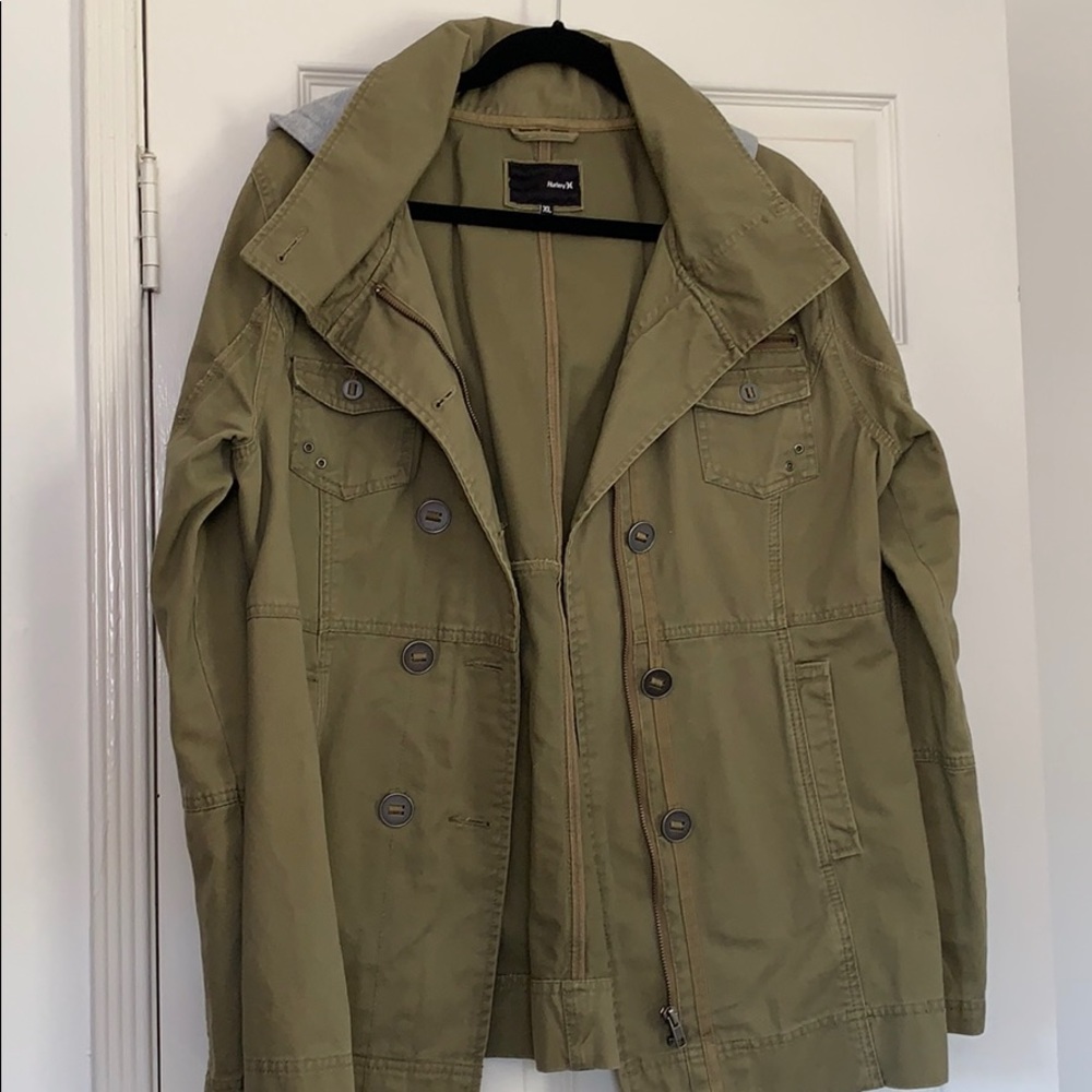 Canvas hooded jacket